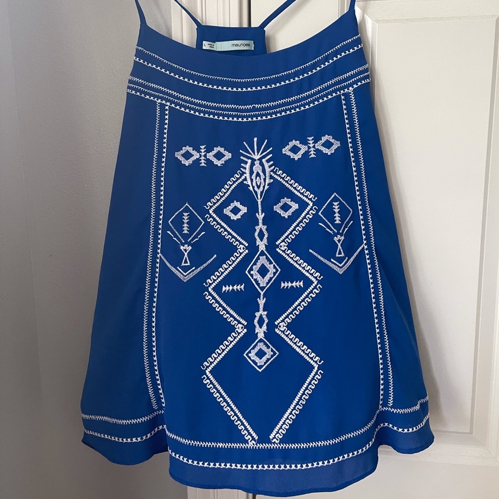 $$Maurices royal blue blouse tank